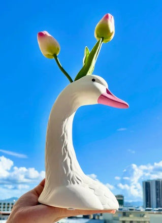Silly Goose Flower Vase